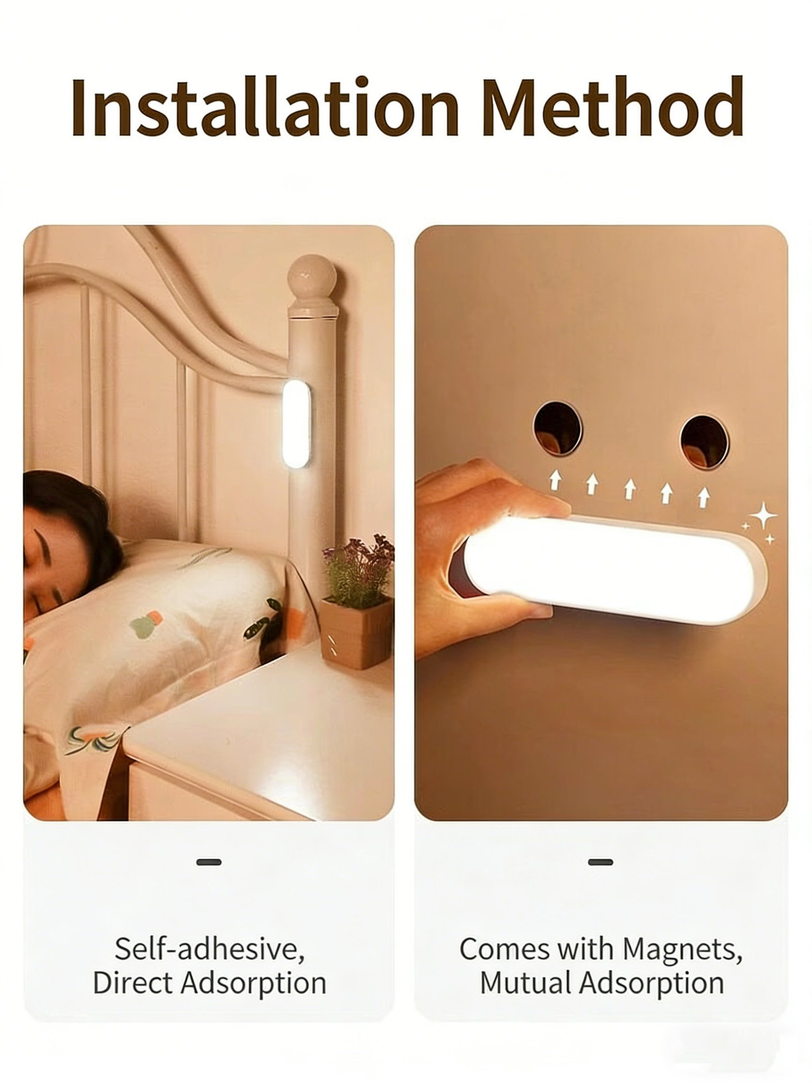 LED Motion Sensor Night Light, Rechargeable Magnetic Night Lamp for Bedroom, Hallway, Stairs, Dorm, Auto On/Off - Image 2